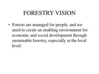 FORESTRY VISION