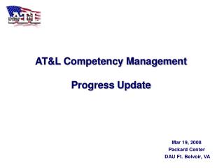 AT&amp;L Competency Management Progress Update