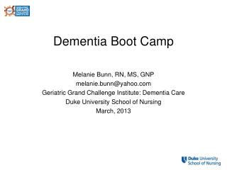 Dementia Boot Camp