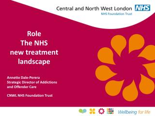 Role The NHS new treatment landscape Annette Dale-Perera