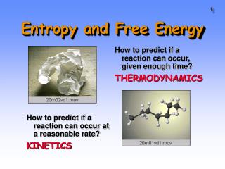 Entropy and Free Energy