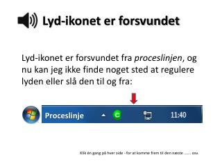 Lyd-ikonet er forsvundet