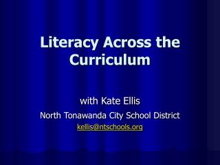Literacy Across the Curriculum