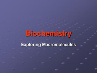 Biochemistry