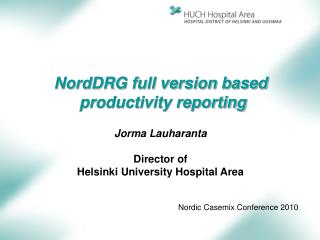 NordDRG full version based productivity reporting