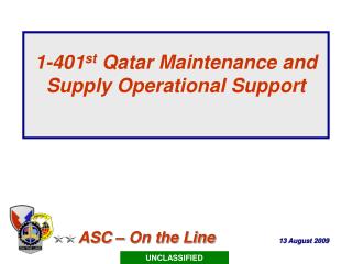 1-401 st Qatar Maintenance and Supply Operational Support