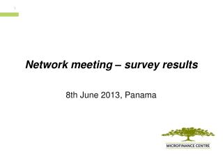 Network meeting – survey results