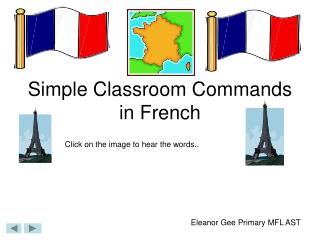 Simple Classroom Commands in French