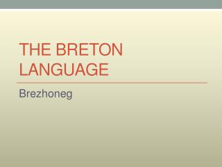 The Breton Language