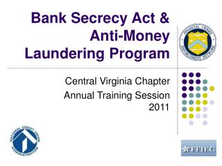 Bank Secrecy Act &amp; Anti-Money Laundering Program