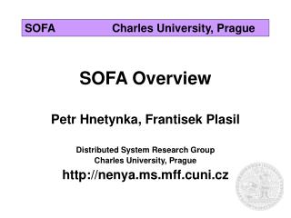 SOFA		Charles University, Prague