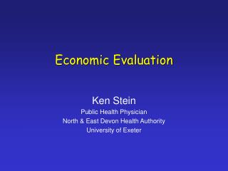 Economic Evaluation