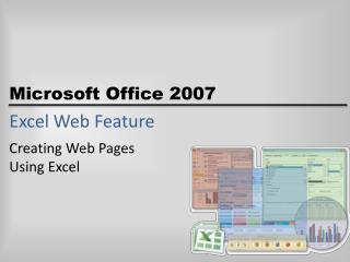 Excel Web Feature