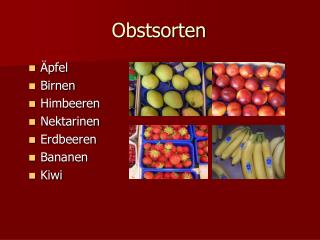 Obstsorten