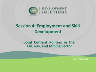 Session 4: Employment and Skill Development