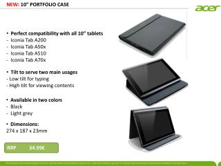 NEW : 10” PORTFOLIO CASE