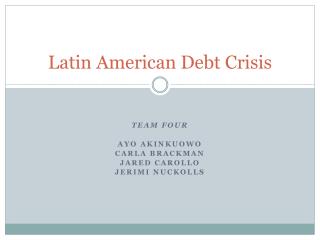 Latin American Debt Crisis