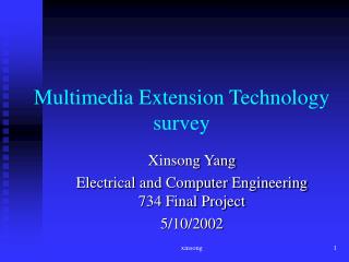 Multimedia Extension Technology survey