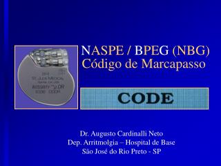 N ASPE / B PE G (NBG) Código de Marcapasso