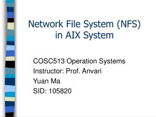 Network File System (NFS) in AIX System