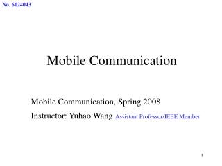 Mobile Communication