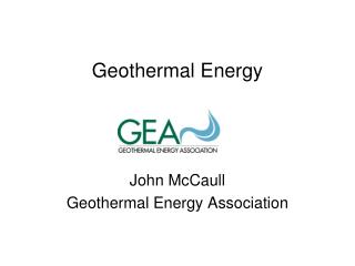 Geothermal Energy