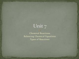 Unit 7