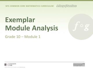 Exemplar Module Analysis