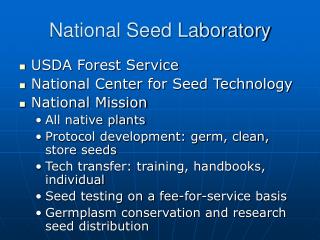 National Seed Laboratory