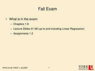 Fall Exam