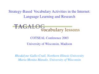 Strategy-Based Vocabulary Activities in the Internet: Language Learning and Research