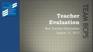 Teacher Evaluation