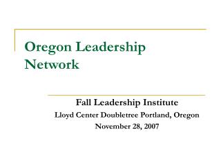 Oregon Leadership Network