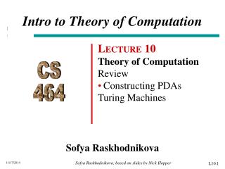 Intro to Theory of Computation