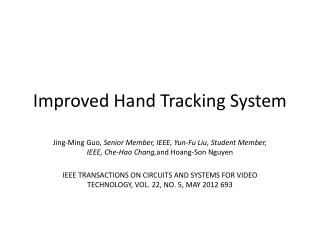 Improved Hand Tracking System