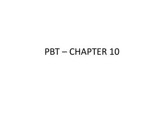 PBT – CHAPTER 10