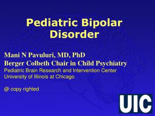 Pediatric Bipolar Disorder