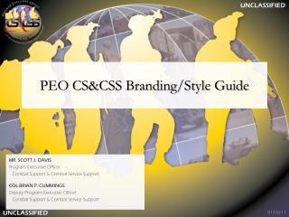 PEO CS&amp;CSS Branding/Style Guide