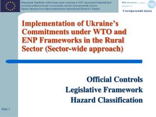 Official Controls Legislative Framework Hazard Classification