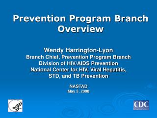 Prevention Program Branch Overview