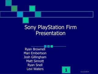 Sony PlayStation Firm Presentation