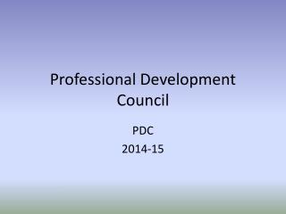 Professional Development Council