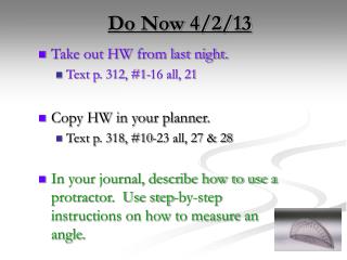 Do Now 4/2/13