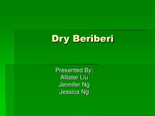 Dry Beriberi