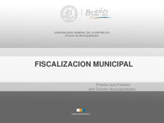 CONTRALORÍA GENERAL DE LA REPÚBLICA División de Municipalidades