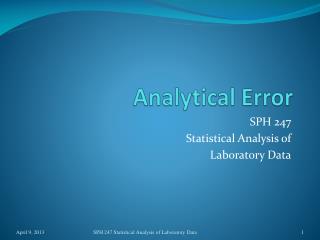 Analytical Error