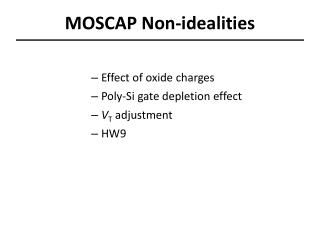 MOSCAP Non-idealities