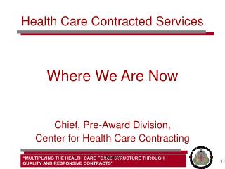 Health Care Contracted Services