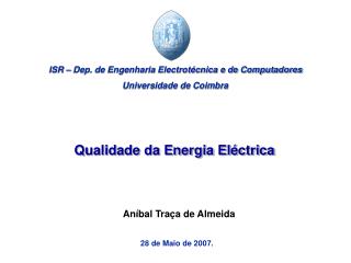 Qualidade da Energia Eléctrica