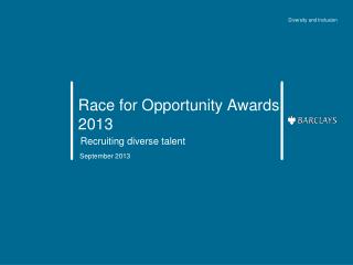 Race for Opportunity Awards 2013